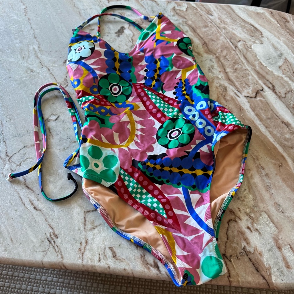 J. Crew Colorful Patterned One Piece Swimsuit